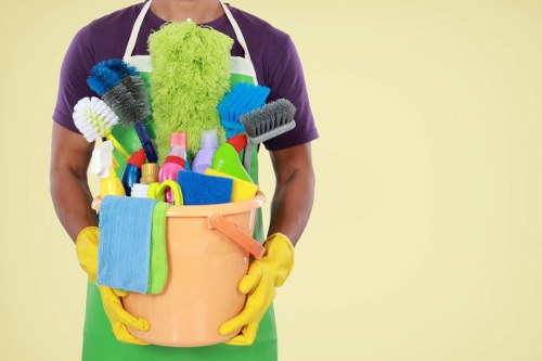 Cleaning team preparing a service booking and checklist