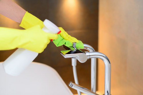Local cleaning team working after building work in Edgware