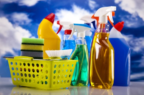 Cleaner working on a one-off cleaning job in an Edgware home