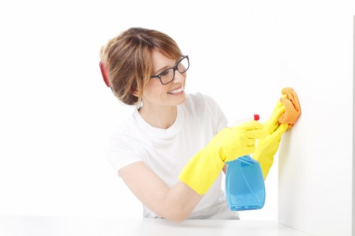 Reliable Edgware cleaning specialist finishing a spotless room
