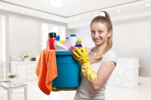 Local carpet cleaner preparing equipment for a property in Edgware