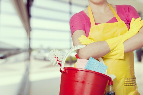 Local cleaner preparing a guest-ready rental in Edgware
